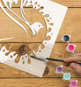 Splat Planet Wood Art Kit - Hummingbird