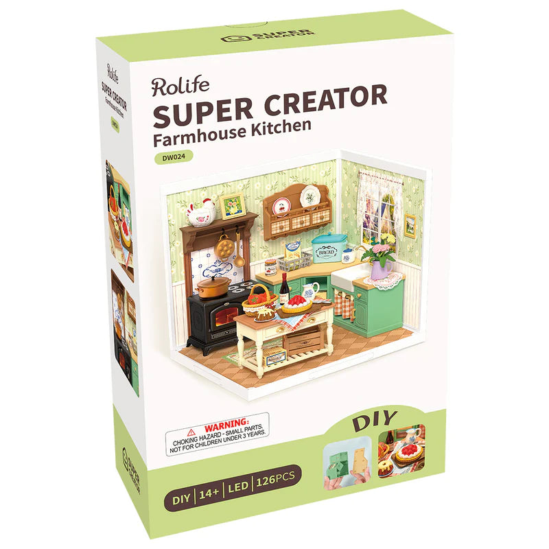 Rolife Super Creator DIY Miniature House - Farmhouse Kitchen