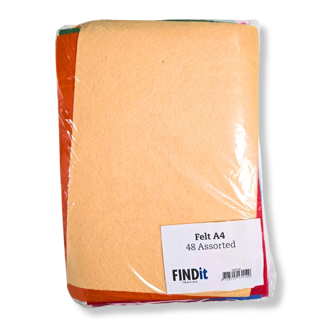 A4 Felt Pack - Assorted Colours (48 Pack)