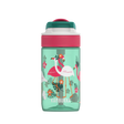 BPA free water bottle with Straw lid-Flamingo