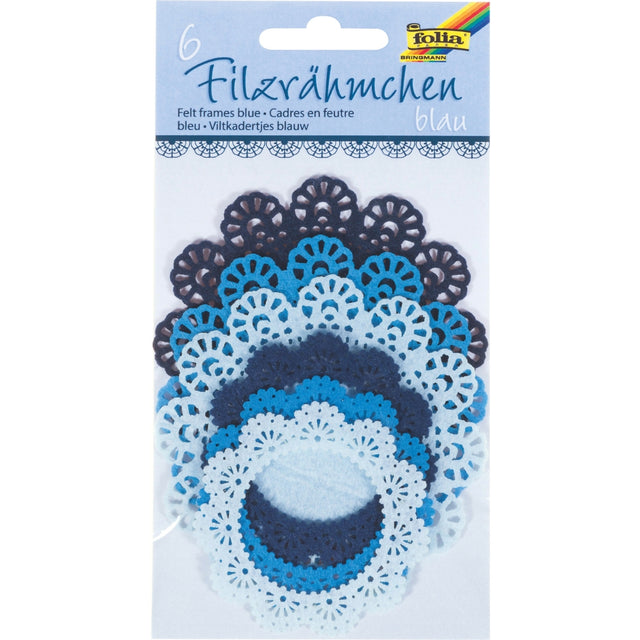 Felt Frames Colour Tone Mix - Blue (6 Pieces)