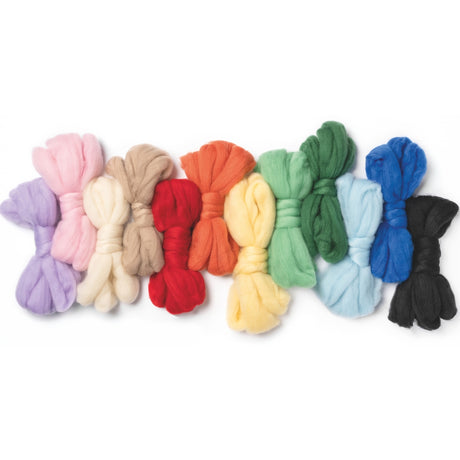 Felting Wool 350g - Rainbow (12 Colours)