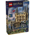 LEGO Harry Potter Hogwarts Castle East Wing set packaging with castle model and characters on a white background
