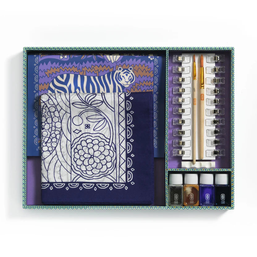 Djeco Atelier Silk Painting Scarf Kit - Felines