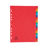 Exacompta Europa Coloured Pressboard Index 20-Part A-Z A4 4803Z