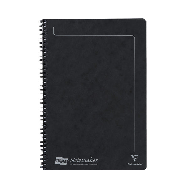 Clairefontaine Europa Notemakers Notebook A4 Black (Pack of 10) 4862