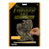 Royal & Langnickel Gold Foil Engraving Art Set - Owls