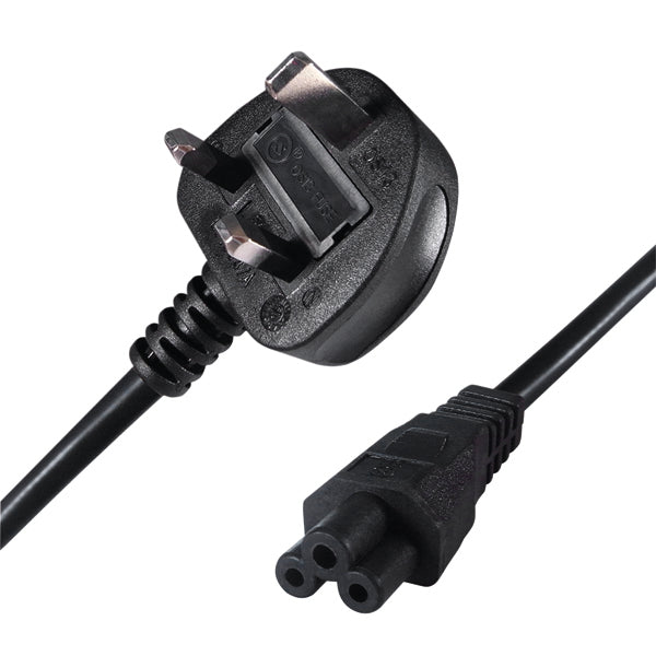 Connekt Gear IEC C5 UK Mains Power Plug 2m 27-0114b