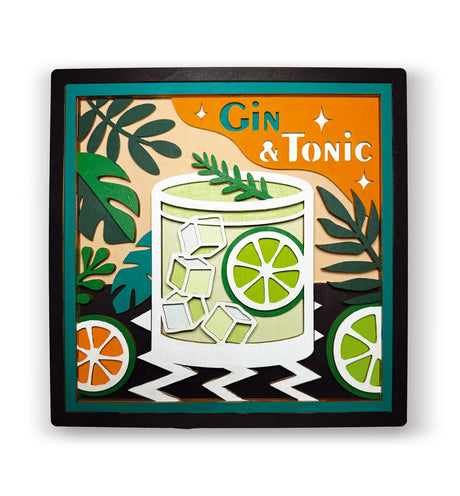 Splat Planet Wood Art Kit - Gin & Tonic