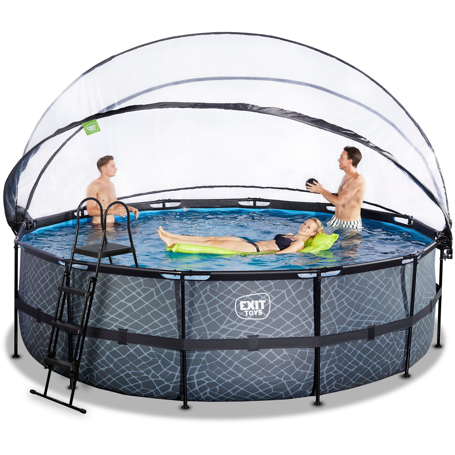 Grey Round 488 Frame Pool and Dome