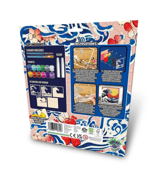 Splat Planet Wood Art Kit - Great Wave