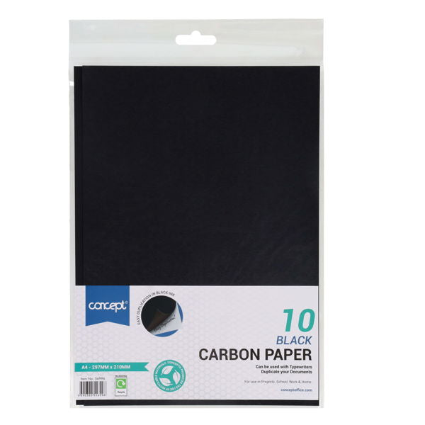 Concept A4 Carbon Paper - Black (10 Pack)