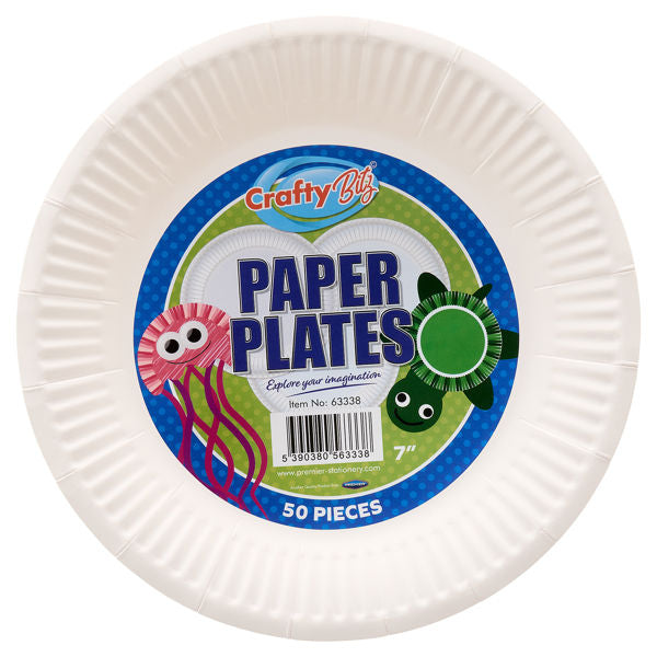 7" Paper Plates - 50 Pack