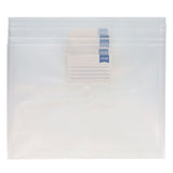 Concept A4 Button Document Wallets - Clear (5 Pack)