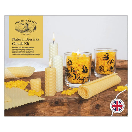 House Of Crafts Natural Beeswax Candle Kit