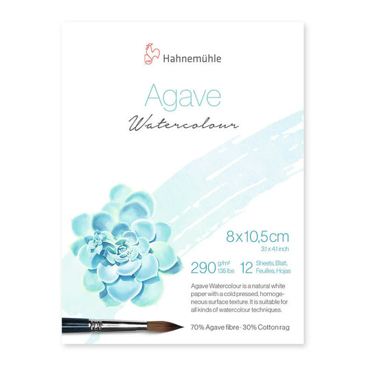 Hahnemühle Agave Watercolour Pad Mini 8 x 10.5cm (12 Sheets)