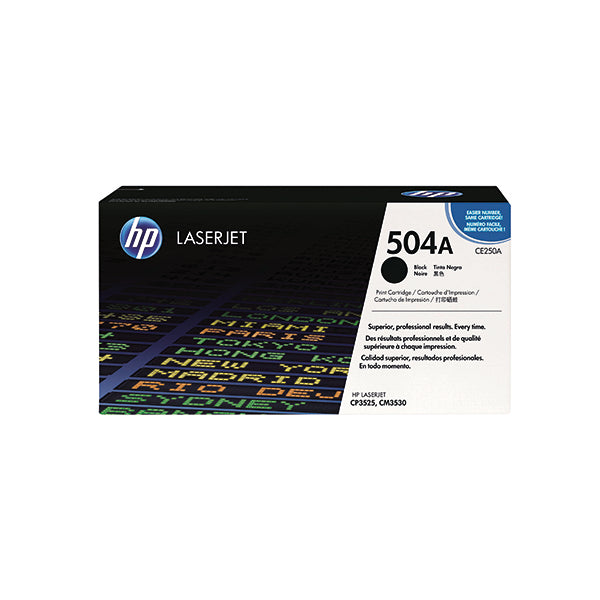 HP 504A Black Laserjet Toner Cartridge CE250A