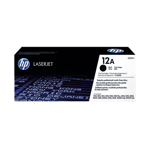 HP 12A Black Laserjet Toner Cartridge Q2612A