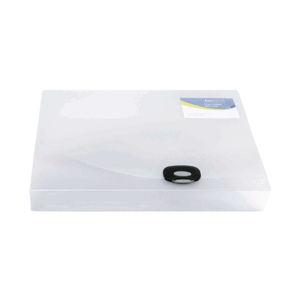 Rapesco Rigid Wallet Box File 40mm Capacity 400 Sheets A4 Clear 0711