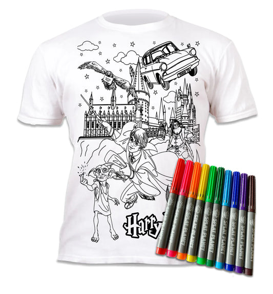Colour in T-Shirt-Harry Potter 7-8 Years Splat Planet