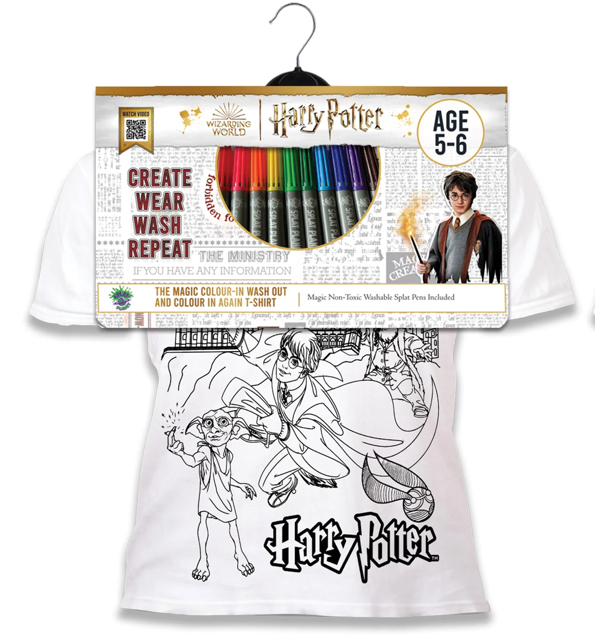 Splat Planet PYO T-Shirt: Harry Potter (Size 5-6 Years)