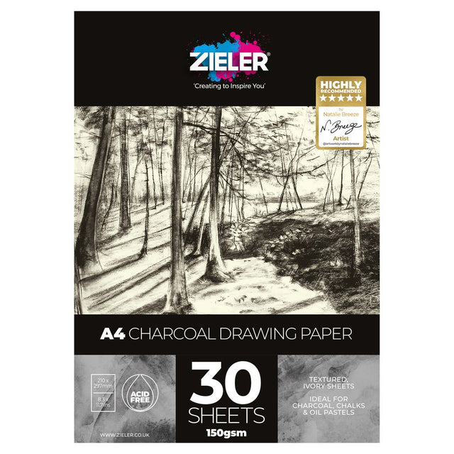 Zieler A4 Charcoal Drawing Pad (30 Sheets)