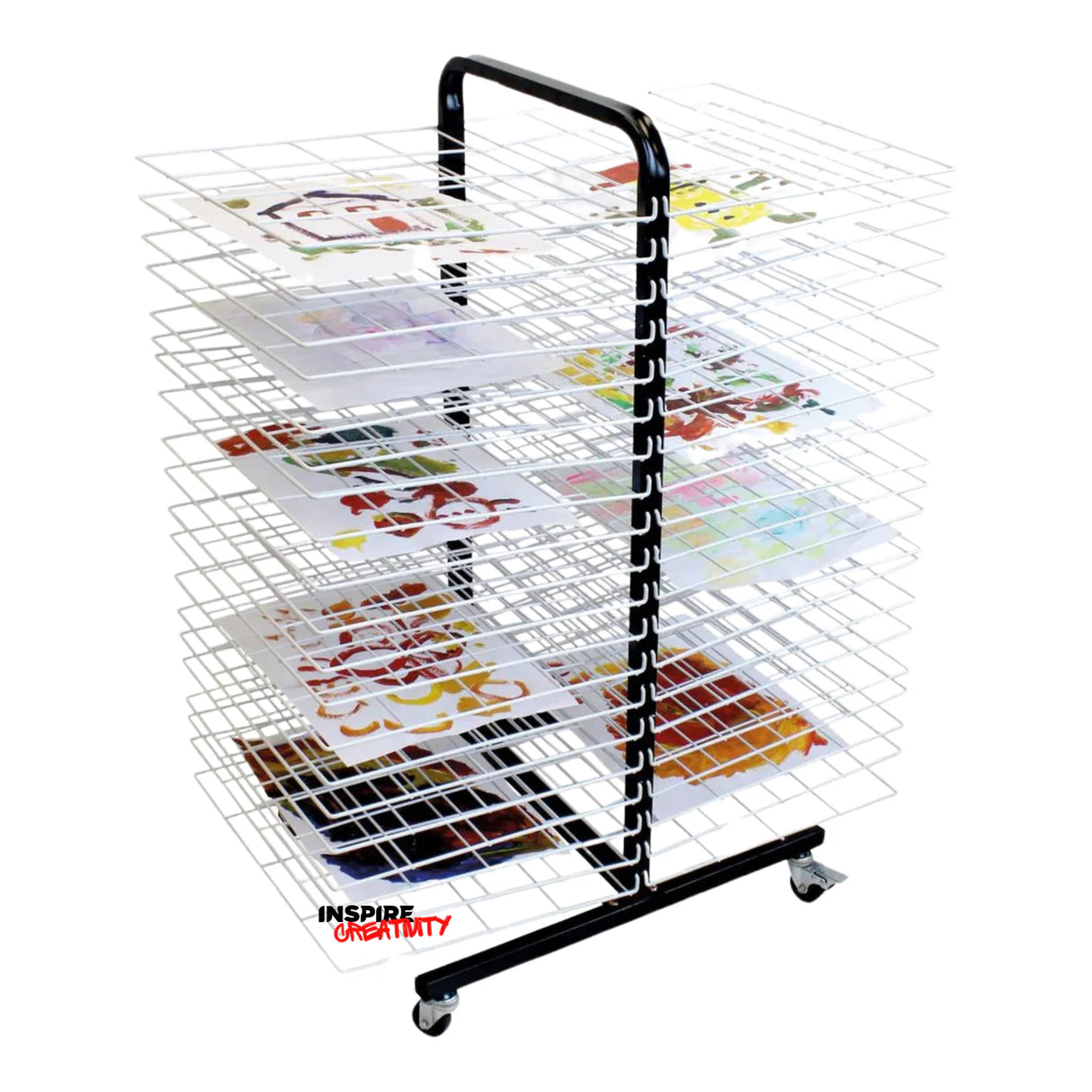 Mobile Drying Rack 40 Shelf Spring Loaded