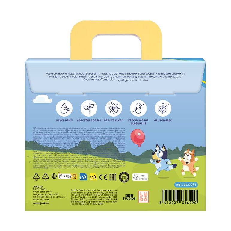 Jovi Bluey My First Plastilina Baby Modelling Clay 38g (4 Pack)