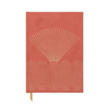 DesignWorks Hard Cover Suede Journal - Radiant Terracotta