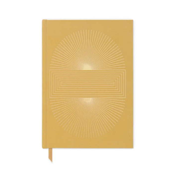 DesignWorks Hard Cover Suede Journal - Ochre Radiant Sun Block
