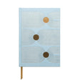 DesignWorks Hard Cover Suede Journal With Pocket  - Blue Arch Dot