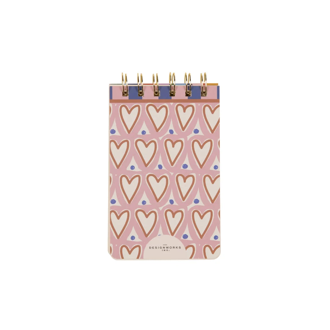 DesignWorks A Dopo Twin Wire Notepad - Hearts