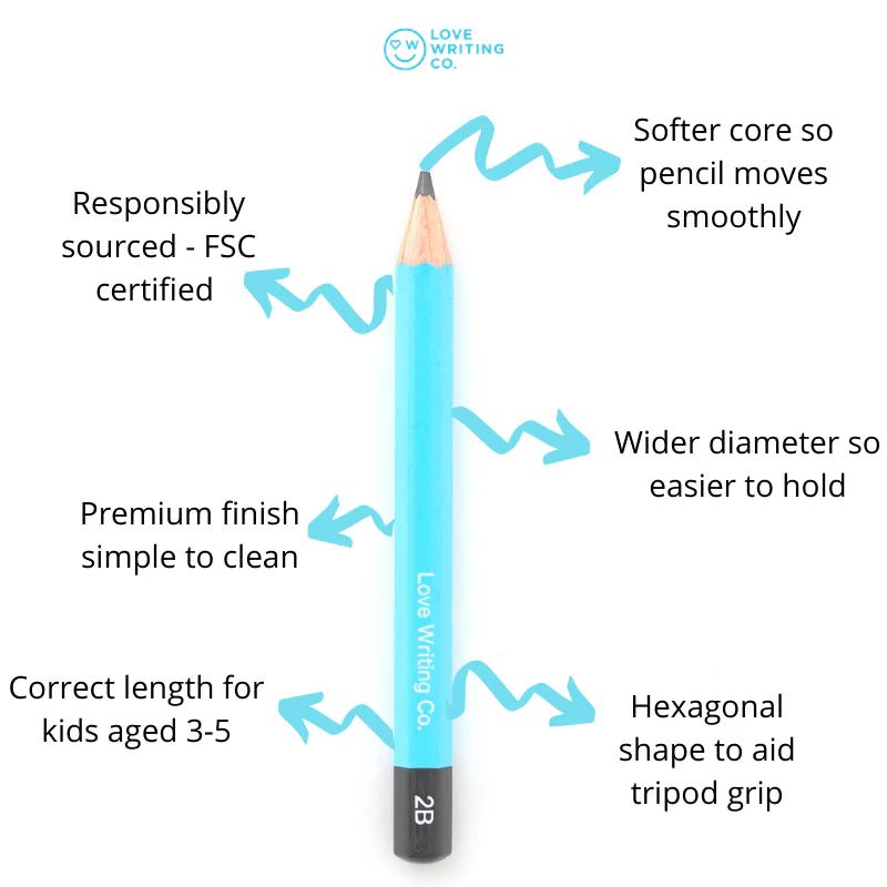 Tripod Grip 5 Writing Pencils | For Ages 2-5