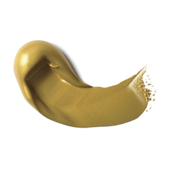 Iridescent Antique Gold paint swatch on a white background