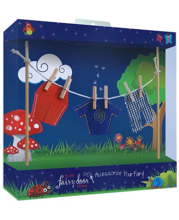 The Irish Fairy Door Clothes Line Inc Male Clothes