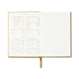 DesignWorks Hard Cover Suede Journal - Ochre Radiant Sun Block