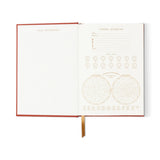 DesignWorks Hard Cover Suede Journal - Radiant Terracotta Rays