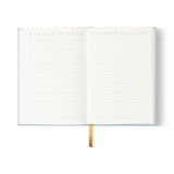 DesignWorks Hard Cover Suede Journal With Pocket  - Blue Arch Dot
