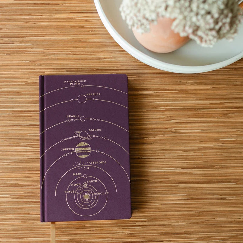 DesignWorks Book Cloth Hardcover Journal - Burgundy Solar System