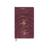 DesignWorks Book Cloth Hardcover Journal - Burgundy Solar System