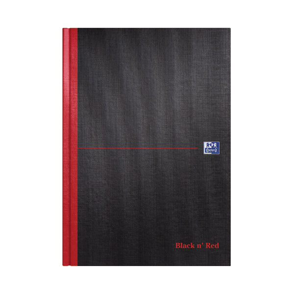 Black n' Red Casebound Smart Ruled Hardback Notebook A4 100080428