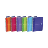 Oxford Office Wirebound Notebook Transparent Assorted A5 (Pack of 5) 100104780
