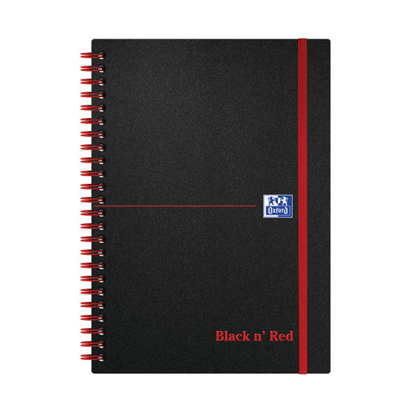 Black n' Red Wirebound Ruled Polypropylene Notebook 140 Pages A5 (Pack of 5) 100080140