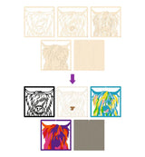 Splat Planet Wood Art Kit - Highland Cow