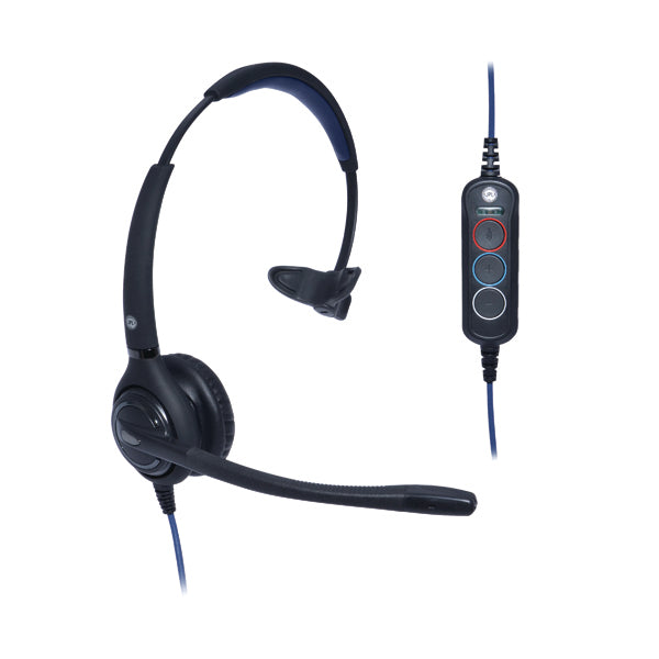 JPL 501S-USB Professional Wired Monaural Headset Noise Cancelling Microphone Black 501S