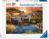 500 Piece Jigsaw - Zebras at Waterhole