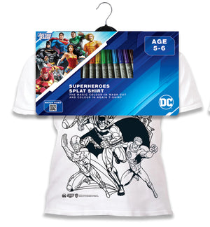 Colour in T-Shirt DC Comics Justice League 3-4 Years