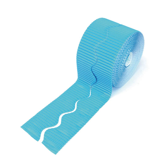 Bordette Scalloped Bright Blue 57mm X 15m