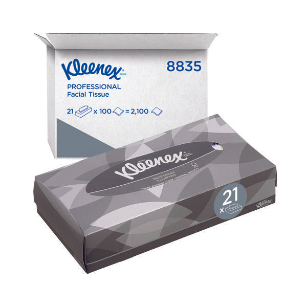 Kleenex Facial Tissues Box 100 Sheets (Pack of 21) 8835