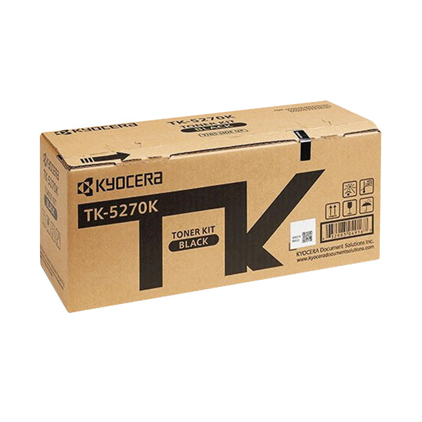 Kyocera TK-5270K Black Toner Cartridge (8000 page capacity) 1T02TV0NL0
